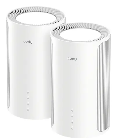 Cudy M11000 2ks bílá / Mesh Wi-Fi systém / Wi-Fi 7 / BE11000 / Tri-Band / 2,5G