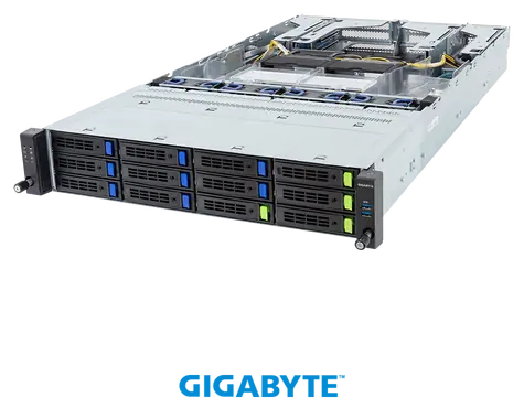 GIGABYTE R283-S93-AAF1 / Server / 2U / Intel Xeon Scalable 5./4. gen / 12x 3,5