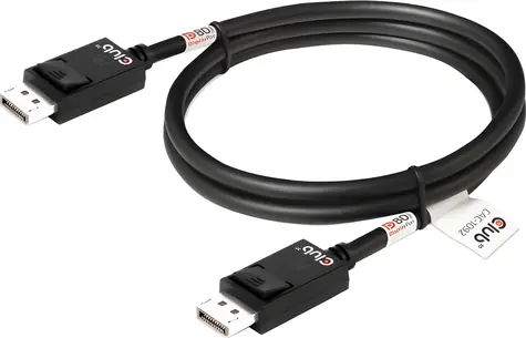 Club3D Kabel DisplayPort - DisplayPort DP80 černý / Video kabel / DisplayPort 2.1 / 4K/8K/10K 60Hz / 1,6 m