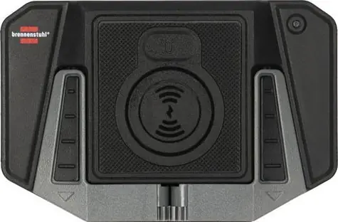Brennenstuhl WCP 20W černá, šedá / Bezdrátová nabíječka / Qi / stojánek na telefon / USB-C kabel