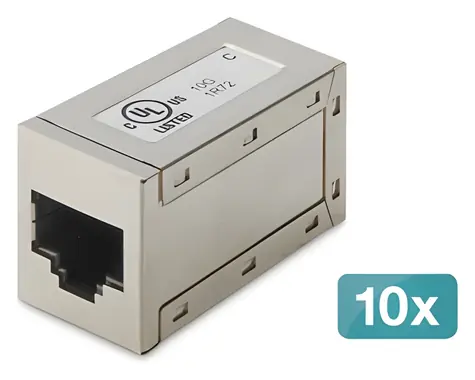 Digitus modulární spojka CAT 6 stíněná 10 ks / Spojka / RJ-45