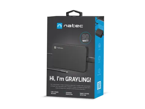 Natec Grayling USB-C 90W / Napájecí adaptér / USB-C / 90 W