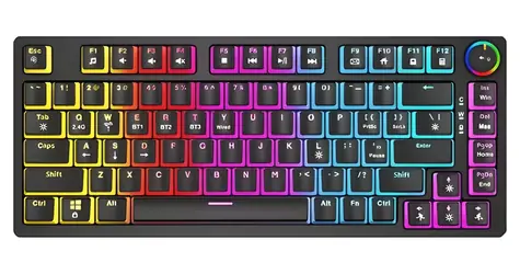 Savio Phenix Gateron Yellow Pro Pudding černá / Mechanická herní klávesnice / RGB podsvícení / bezdrátová