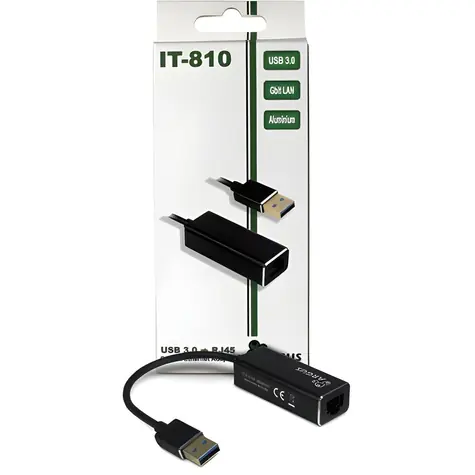 Inter-Tech Argus IT-810 / USB adaptér / Gigabit Ethernet / Realtek RTL8153