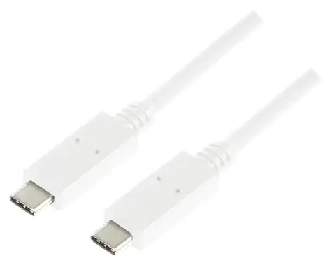 LogiLink USB-C - USB-C 0,5m bílá / Kabel / USB 3.1 Gen2 / 10 Gbit/s / 60 W