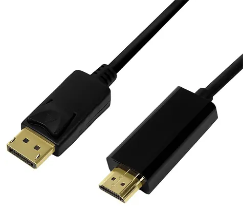 LogiLink DisplayPort - HDMI černá / Adaptérový kabel / 4K 30 Hz / pozlacené konektory / 3 m