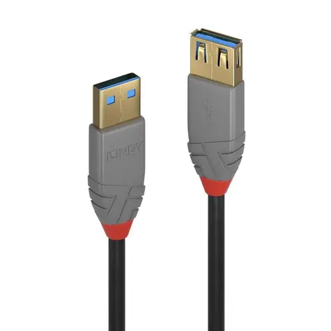 Lindy Anthra Line USB-A - USB-A černá / Prodlužovací kabel / USB 3.2 Gen 1 / 5 Gbit/s / 1 m