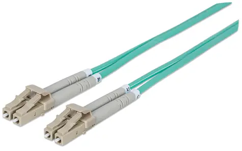 Intellinet tyrkysová / Optický kabel LC/LC / Multimode OM3 / 3 m / LSZH plášť