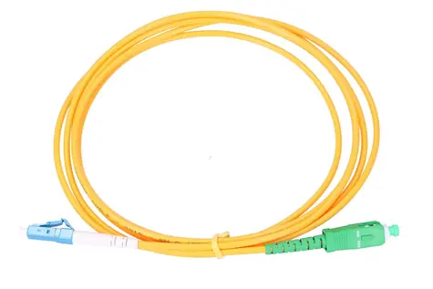 Extralink LC/UPC-SC/APC žlutý / Patchcord / Jednomódový / Simplex / G652D / 2 m