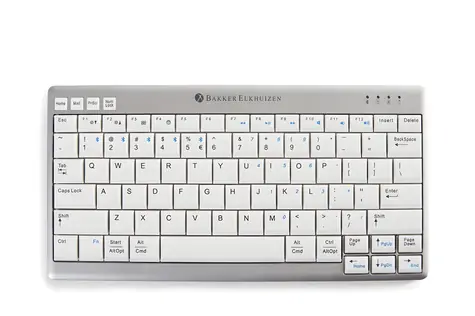BakkerElkhuizen Ultraboard 950 Compact Wireless světle šedá / Klávesnice / Ergonomická / Bluetooth / US layout