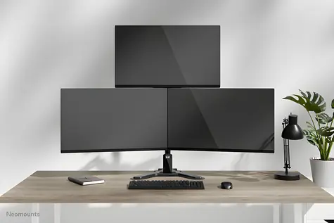 Neomounts DS45-600BL2-1 černá / Stolní stojan pro 3 monitory / velikost 10-32