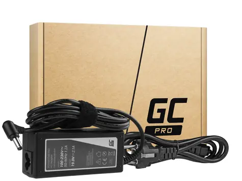 Green Cell PRO nabíječka pro Samsung 40W 19V, hrot 3,0x1,1 mm / Nabíječka / 2,1 A / černá