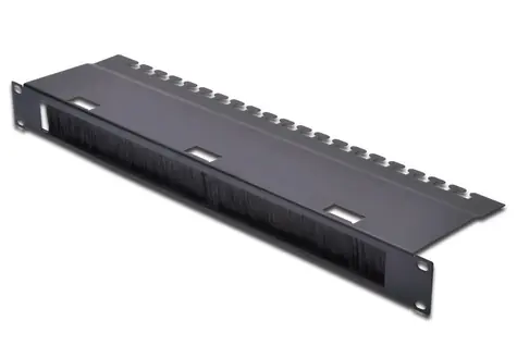 Digitus / Vyvazovací panel / s kartáčovou lištou / 1U / 24 kabelů / černá