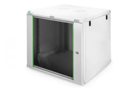 Digitus Dynamic šedá / Nástěnný rozvaděč / 9U / 505x600x600 mm / prosklené dveře / IP20