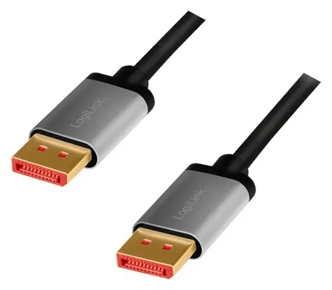 LogiLink DisplayPort 1.4 černo-šedá / Kabel DisplayPort / 3 m / 8K/60 Hz