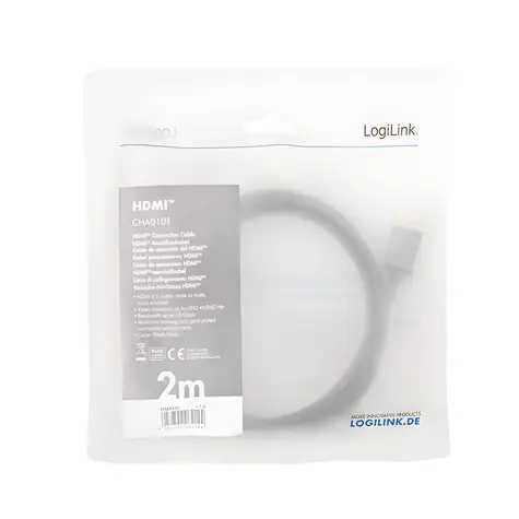 LogiLink HDMI 2.0 černá / HDMI kabel / 4K UHD / 60 Hz / 2 m