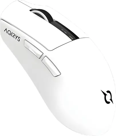 Aqirys ZEPHYR bílá / Bezdrátová herní myš / optická / 26000 DPI / dual mode (bezdrátová/drátová)