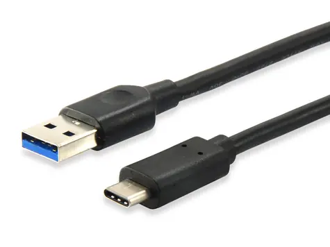 Equip černá / Kabel / USB-A - USB-C / USB 3.2 Gen 1 / 5 Gbit/s / 3A / 0,5 m