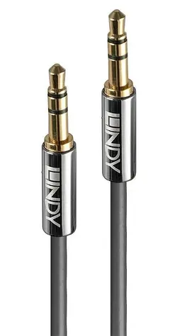 Lindy Cromo Line antracitová / Audio kabel / 3,5 mm jack - 3,5 mm jack / 2 m