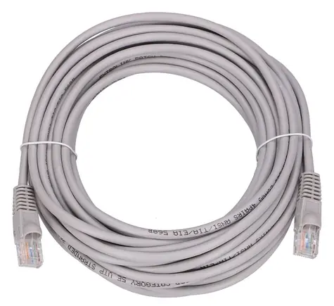 Extralink UTP Cat.5e 10m šedá / Patch kabel / RJ45-RJ45