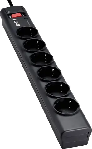 EATON Protection Strip PS6D / Přepěťová ochrana / 6 zásuvek / 1 m / 10 A