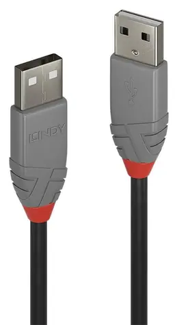 Lindy USB-A - USB-A Anthra Line 5 m černá / Kabel / USB 2.0 / M/M