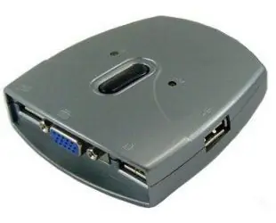Sedna SE-KVM-USB-22 / KVM přepínač / 2 porty / VGA / USB / LED displej