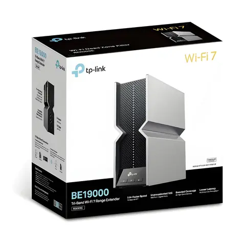 TP-Link RE800BE / Repeater / Wi-Fi 7 / Tri-Band / 2,4+5+6 GHz / 3x LAN
