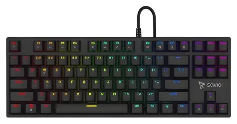 SAVIO Tempest X2 Outemu Brown černá / Herní klávesnice / RGB / drátová