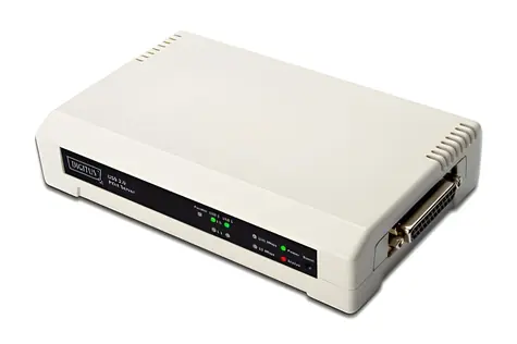 Digitus tiskový server 2x USB + LPT / Tiskový server / Ethernet 10/100 Mbit/s / Webová správa