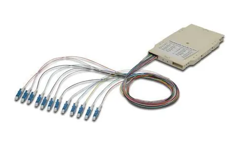 Digitus Spojovací kazeta s 12 pigtaily / Optická spojovací kazeta / LC / Multimode OM4 / 12 vláken