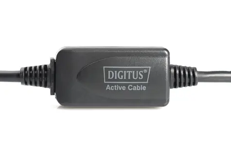 Digitus aktivní prodlužovací kabel USB 2.0 A-A černá / Prodlužovací kabel / USB-A / 10 m