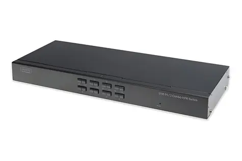 Digitus KVM Switch 8 portů / KVM switch / PS/2-USB / VGA / Rack 19