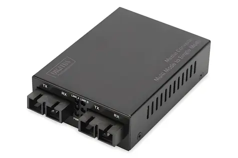 Digitus Mediakonvertor Multi-/Singlemode SC/SC / Mediakonvertor / Fast Ethernet 100Base-FX / dosah 20 km