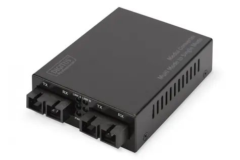 Digitus Gigabit Mediakonvertor / Mediakonvertor / Multimode-Singlemode / SC/SC / 1000Base-SX / dosah 20 km
