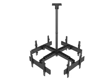 Equip černá / Stropní držák TV / pro 4 displeje / 32-65