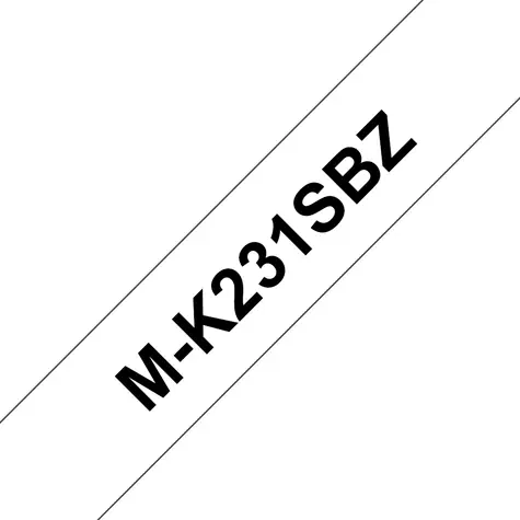 Brother M-K231S bílá/černá / Páska do štítkovače / šířka 12 mm / délka 4 m / nelaminovaná