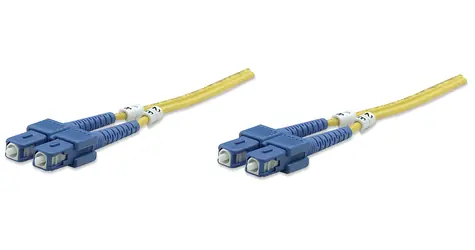 Intellinet žlutá / Optický kabel / SC/SC / Singlemode OS2 / Duplex / 1 m