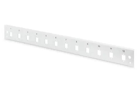 Digitus Čelní panel spojkové skříně 12x LC Duplex / Krycí panel / 1U / rychloupínací / šedý
