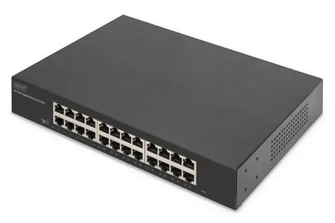 Digitus DN-80113-2 černá / Switch / 24 portů Gigabit Ethernet / Unmanaged / 19