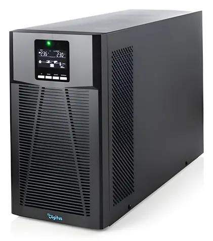 DIGITUS UPS 2000VA/2000W Tower Online / Záložní zdroj UPS / Dvojitá konverze / Čistý sinus / 8x IEC C13 / LCD