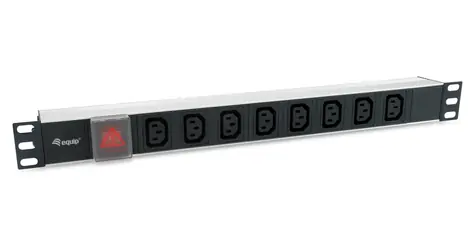 Equip PDU černá / Zásuvková lišta do racku / 1U / 8x IEC C13 / IEC C14 / 10 A / 2500 W