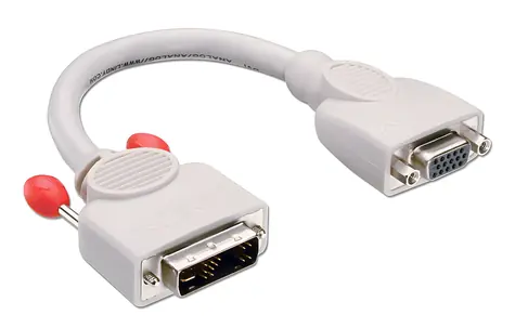 Lindy DVI-A na VGA šedá / Adaptér / 0,2 m