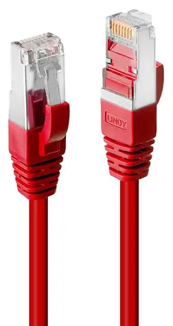 Lindy Cat6 S/FTP červená / Patch kabel / RJ-45 / PIMF / 0,5 m / LSZH