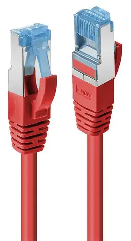 Lindy Cat6a S/FTP červená 1 m / Patch kabel / PIMF / LSZH / RJ45-RJ45 / 1 Gbit/s