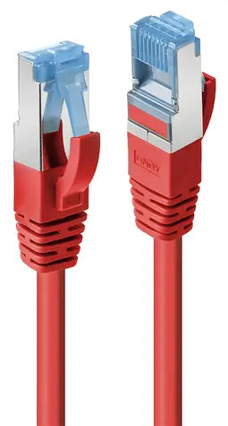 Lindy Cat6A S/FTP PIMF červený 1,5 m / Patch kabel / LSZH / RJ45-RJ45 / 500 MHz