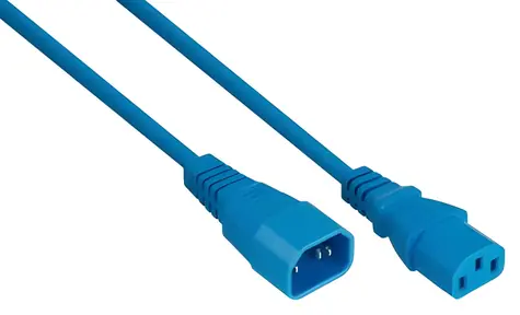 Kabelmeister C14-C13 modrá / Prodlužovací napájecí kabel / 5 m / 10 A / H05VV-F