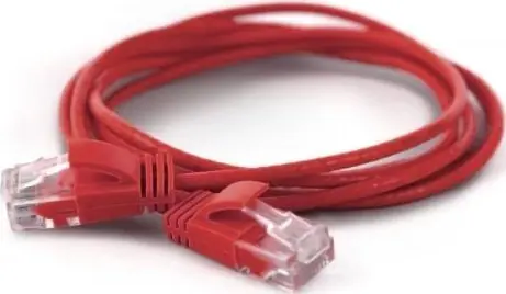 Wantec Cat6a U/UTP červená / Patch kabel / RJ45-RJ45 / 0,2 m / O2,8 mm