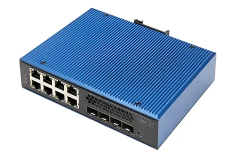 Digitus / Switch / 8x GLAN / 4x SFP+ 10G Uplink / PoE 30W / L2/L3 Managed