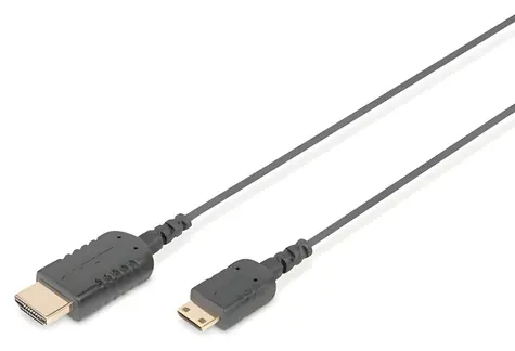 Digitus / Kabel HDMI - Mini HDMI / 2 m / 4K 30Hz / pozlacené konektory / černý